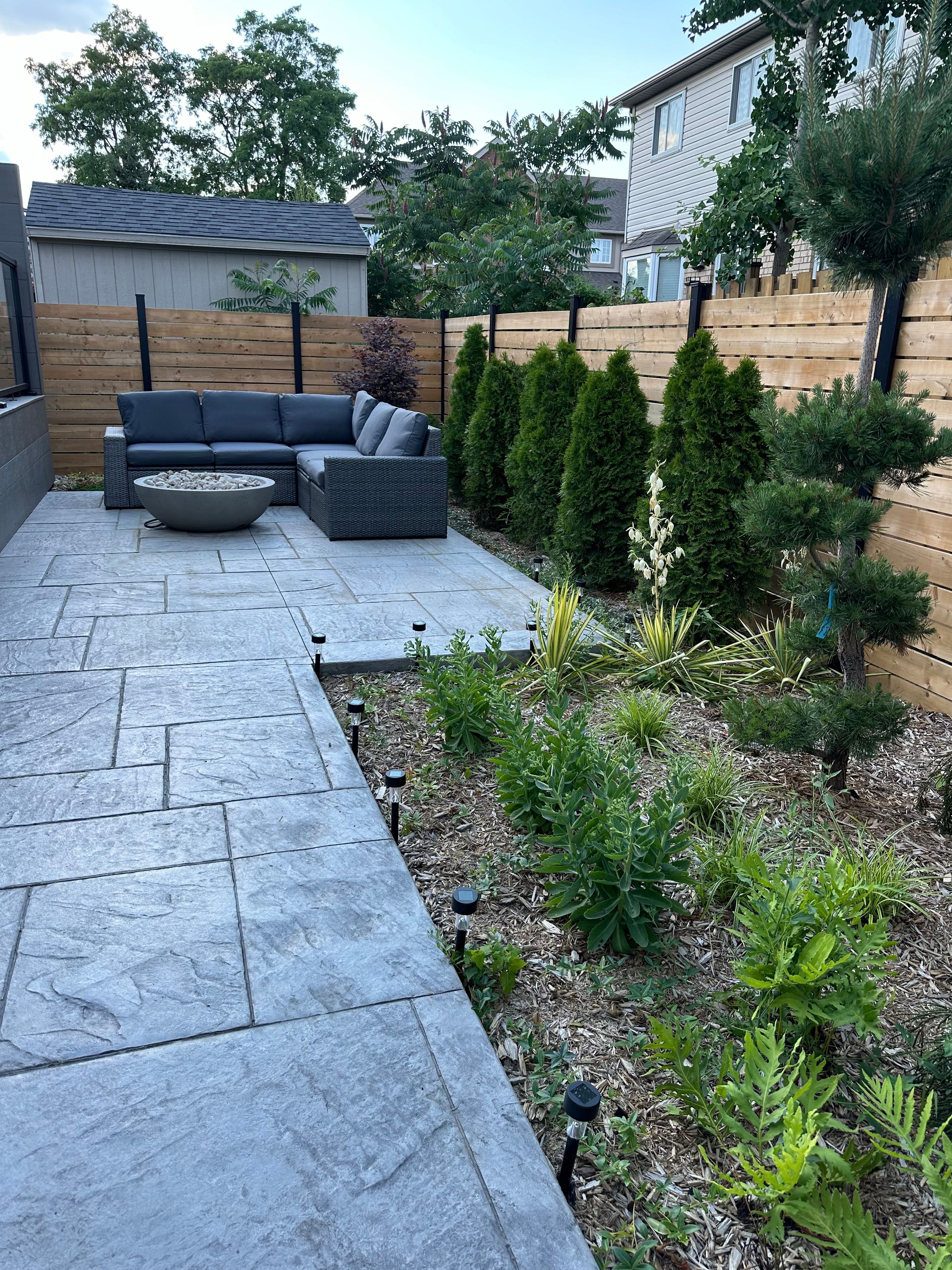 A beautiful garden bed designed and planted by professionals